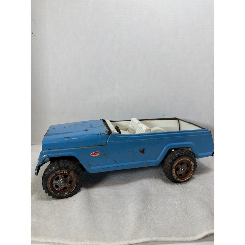 Vintage Tonka Jeepster Roadster Toy Truck Blue‎ Steel Convertible